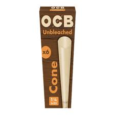 Virgin Unbleached Cones 1 1/4  6 Pack