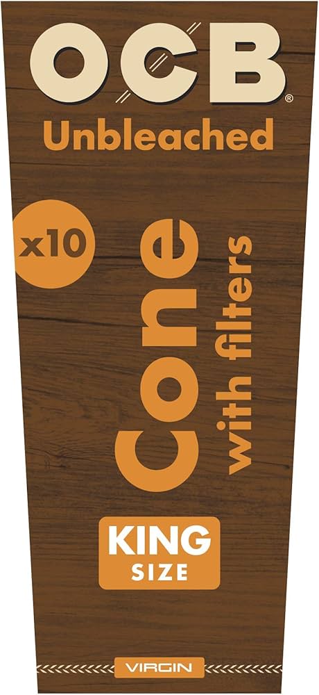 Virgin Unbleached Cones KS  10 pack