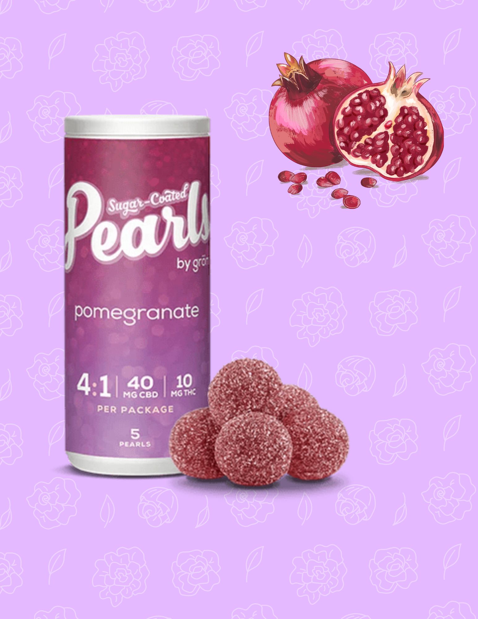 Pomegranate 4:1 CBD/THC  5 Pack