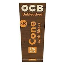 OCB - Virgin Unbleached Cones 1 1/4 - 10 pack