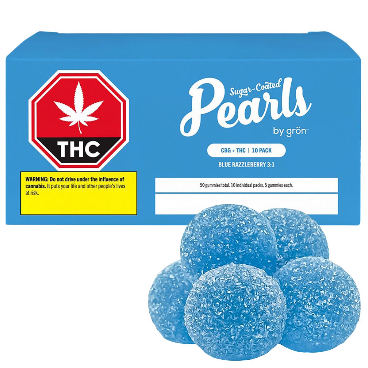 Pearls by Grön - Blue Razzleberry 3:1 CBG/THC
