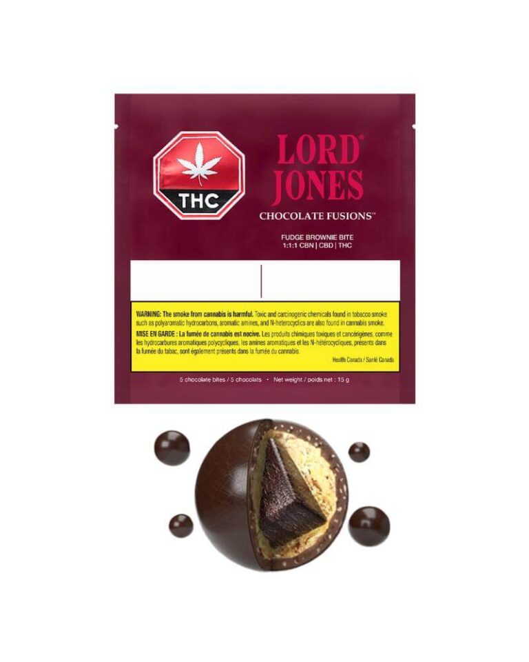 Product image Chocolate Fusions Fudge Brownie Bite 1:1:1 CBN CBD THC  5 Pack 1